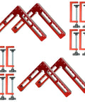 Four Pack 90 Degree Corner Clamps For Woodworking, 4.5 X 4.5 Inch Aluminum Alloy Right Angle Positioning Squares CNC Machined