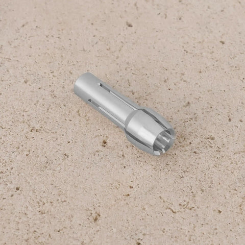 Close-up of Two Pack One Eighth Inch Collet For Milwaukee M12 Rotary Tool 2460 20 High Strength Built To Last Metal Chuck Adapter