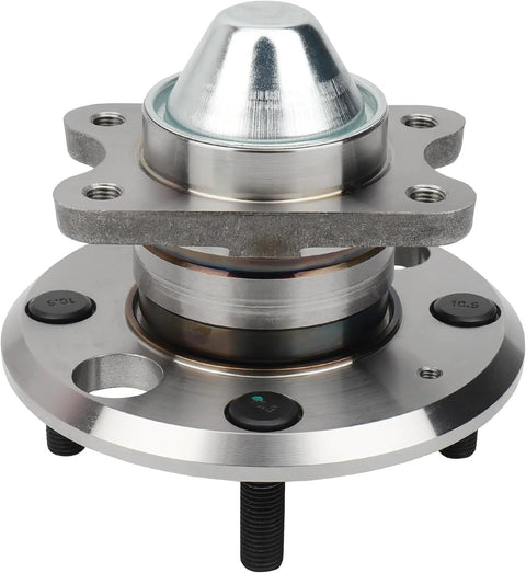 Steel rear wheel hub and bearing assembly non ABS fits Hyundai Sonata 1999 2005 and Kia Optima 2001 2006 direct fit replacement