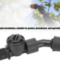 Eight DN10 Spray Nozzles Set for Agricultural Sprayers, showing a single durable plastic nozzle with mist and garden background
