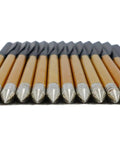 Aluminum Crossbow Bolts For 50 To 80 Pound Pistols, 36 Pack, 6.26 Inch Arrows With Metal Tips lined up showing tips and fletching