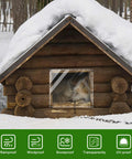 Straight Up Heavy Duty Clear Vinyl Tarp 3X6 Ft Transparent Waterproof Sheet With Reinforced Metal Grommets on dog house window