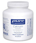 Calcium Citrate Daily Go-To Supplement For Bone Teeth Colon And Heart Health Premium Calcium Citrate Capsules 180 Count front view