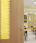 2 Pack Blackout Door And Window Curtains, Thick Polyester Light Blocking Covers in classroom setting, installed on door