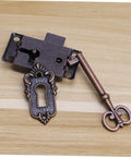 Retro Vintage Wooden Jewelry Box Latches Set 4 Alloy Draw Latch Locks with Screws for Furniture Cabinets Boxes Chests DIY Projects and Home Decor Hardware