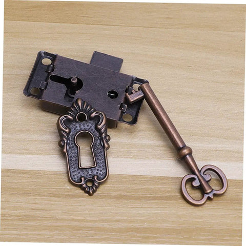 Retro Vintage Wooden Jewelry Box Latches Set 4 Alloy Draw Latch Locks with Screws for Furniture Cabinets Boxes Chests DIY Projects and Home Decor Hardware