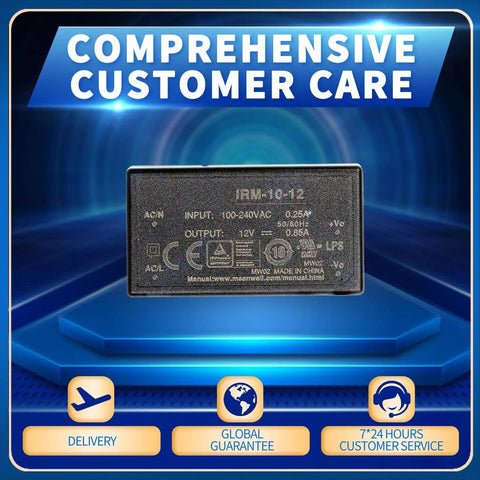 Rock Solid Industrial Ac Dc Switching Power Supply 12 Volt 10 Watt Converter label showing input/output specifications.