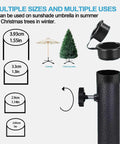Heavy Duty Foldable Beach Umbrella Stand With Universal Clamp That Fits Poles From One Inch To One And A Half Inches diagram