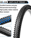 24x1.95 Mountain Bike Tire And Tube Set With Schrader Valve Includes 2 Tire Levers Compatible With 24 Inch MTB BMX Off Road Bikes