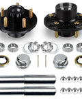 Two Pack 2000 Lb Trailer Hub Kit With 4.5 Inch Bolt Circle 5 Lug BT8 Spindle 1 Inch Round 84 Spindle Includes Nut Washer And Cotter Pin Beefed-Up Heavy Duty Trailer Axle Spindle Kit For Trailers