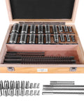 Pro Grade Keyway Broach Kit For Metalworking And Manufacturing, Rectangular Broaching Set With 5 Broaches, 18 Bushings, 7 Shims