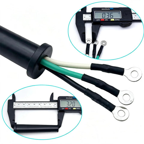 Heavy Duty Kickass Replacement Power Cord Compatible With Skilsaw Worm Drive Circular Saw showing 14 AWG wire size and connectors.