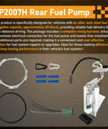 SP2007H Rear Fuel Pump with wiring kit and installation parts for after-axle steel fuel tank compatibility