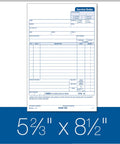 Service Order Form 3 Part Carbonless With White Canary Pink Copy Sheets 5 2/3 X 9 Inches 250 Sets Per Pack Ample Top Stamp Area For Your Service Jobs Ready To Go. service form 5 2/3 x 8 1/2 inches