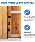 Beefy Heavy Duty Gate Cane Bolt Drop Rod 18 Inch Steel With Black Finish Two Pack securing wooden gate