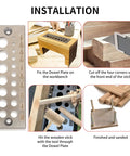 Premium A2 Steel Wood Dowel Plate Maker Made Of High Speed Steel for perfect joint alignment in hardwood projects.