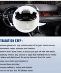 Installation diagram for AC Blower Motor Fan Replacement for Ford Edge, Fusion, Honda Pilot, Accord, Odyssey, CRV, Dodge Ram