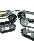 Black tank track parts from Gears Axles Pins Set For Technic Compatible Building Blocks Motors Wheels Tires Chain Link Connectors