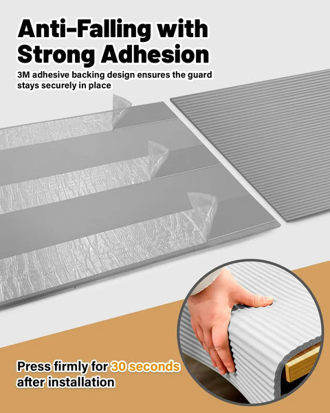 High Density NBR Foam Fireplace Hearth Pad For Straight Up Baby Proofing And Toddler Safety With Strong Adhesive Backing to secure edges.