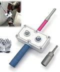 Heavy Duty Drill Powered Cable Puller For Electricians Slick Wire Pull Guide Tool with handle and drill attachment.