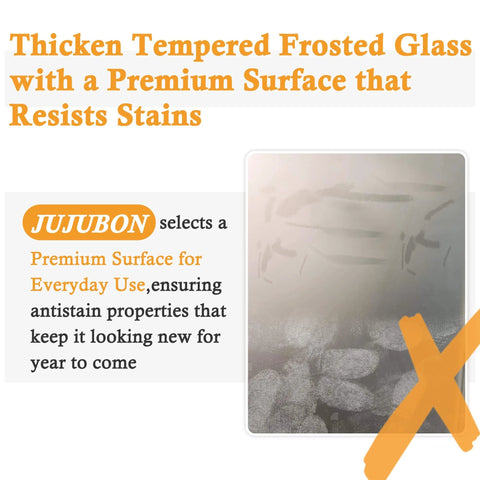 Bifold Closet Doors 24x80 Set With 3 Lite Tempered Frosted Glass And Sliding Hardware Kit close-up of frosted glass panel