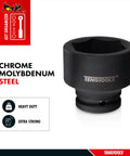 85mm 1 Inch Drive 6 Point Metric Shallow Chrome Molybdenum Impact Socket Heavy Duty Tool For Mechanics With Tough Grip