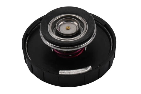 GM Original Equipment RC94 18 PSI Radiator Cap Replacement for Most GM Vehicles Premium Aftermarket Part That Seals and Pressurizes the Cooling System Easy Install OE Style Fit, shown from a top angle highlighting the metal and plastic components