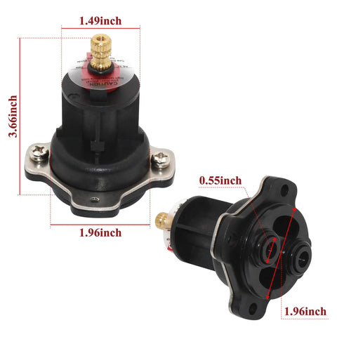 Mixer Balancing Cap Assembly Replacement GP77759 Compatible With Rite Temp Shower Valves showing dimensions and fittings