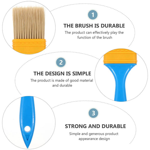 Close-up of 2 Inch Nylon Bristle Paint Brush With Plastic Handle, showing durable bristles, simple design, and strong handle.