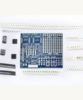 Cool Hands On Rotating Water Lamp Kit For Soldering Practice With Flashing LEDs And NE555 CD4017 Circuit board and components.