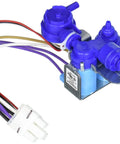 Genuine OEM Refrigerator Water Inlet Valve Replacement Part For Easy Drop In Install On Compatible Models with wires and connectors