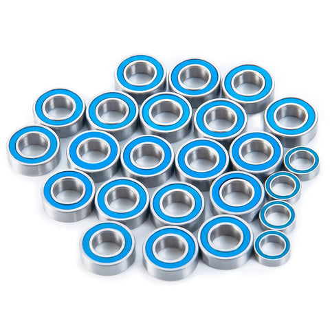 24 Piece Steel Rubber Sealed Ball Bearing Kit For Tamiya Super Clodbuster And Bullhead RC Crawler Upgrades, Deep Groove Bearings