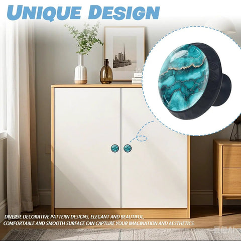 Slick Turquoise Crystal Cabinet Knobs Add That Dope Marble Finish To Any Kitchen Drawers Bathroom Vanity Or Bedroom Dresser Includes All Necessary Mounting Hardware For A Quick Top Shelf Upgrade on modern cabinet.