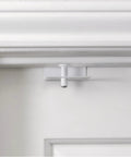 Installed view of 2 Pack Child Safety Door Top Lock For Interior And Exterior Doors Locks From Both Sides Keep Kids Pets Dogs And Cats