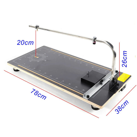 Heavy Duty Tabletop Hot Wire Foam Cutter Knockout Slicing Power For Styrofoam EPE KT Board Adjustable Angle 78cm x 38cm with measurement scale