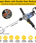Beast Mode 10 Amp Corded Drill Mixer Kit With Five Eighth Inch Chuck Spade Handle Variable Speed for heavy duty projects
