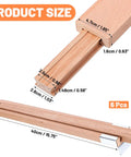 Rock Solid 6 Pack 15.7 Inch Wooden Drawer Slides Bottom Mount Undermount Dovetail Build dimensions illustrated with measurements.