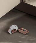 Heavy-Duty Plastic Drawer Slides Replacement Kit With Rollers Bottom Mount placed on textured surface