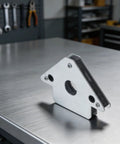 Heavy Duty Magnetic Welding Positioner With Adjustable 45 Degree Angle Holds Up To 75 Kilos, steel construction, workbench display.