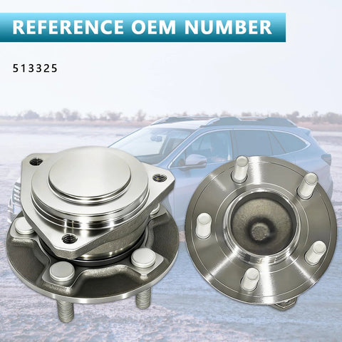Front Wheel Hub Bearing Assembly 513325 for Chrysler 300 Dodge Challenger and Charger 2012 to 2023 with ABS, 2 Pack