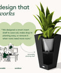 Indoor Outdoor Taper Planter Set Of 2 Dope 30 Inch Black Plastic Resin Planters For Patios Entrances And Railings with plant