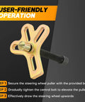 Close-up of yoke part from 13 Piece Harmonic Balancer Steering Wheel Puller Kit For Flywheel And Crankshaft Pulley Removal Pro Grade Auto