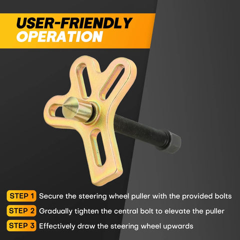 Close-up of yoke part from 13 Piece Harmonic Balancer Steering Wheel Puller Kit For Flywheel And Crankshaft Pulley Removal Pro Grade Auto