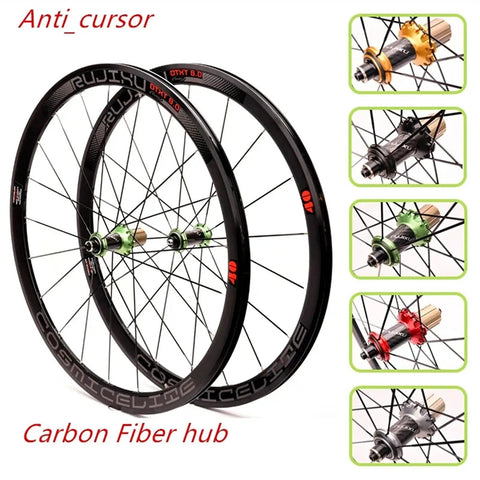 700c Road Wheelset Dope Lightweight Aluminum Rim 40mm With Carbon Hub, Quick Release, V Brake Compatible, Gold Finish.