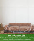 Super Durable 4 Mil Thick Clear Plastic Sheeting Roll Measuring 8 Feet By 100 Feet Heavy Duty Polyethylene Film Ideal As Vapor Barrier