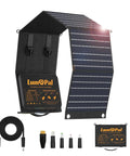 60W Foldable Portable Solar Panel Charger With PD USB C And QC3.0 USB A Outputs Waterproof For Camping On The Go