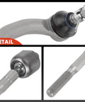 Front Inner And Outer Tie Rod End Kit For Acura MDX 2007 2013 detailed metal steering link and threaded end
