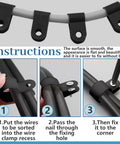 One Quarter Inch Black Nylon R Type Cable Clip Wire Clamp Kit With 120 Screws installation instructions