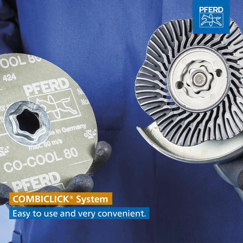 Combiclick 4-1/2 Inch Backing Pad Hard Density With 5/8-11 Thread For Angle Grinders Built For INOX Stainless Steel Grinding Delivers Aggressive Material Removal And Precise Control