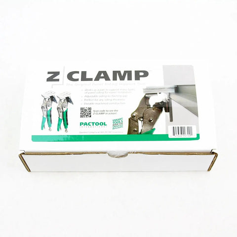 Box of Adjustable Z Clamp Panel Siding Installation Tool For One Man Install Contractor Grade Siding Clamp To Secure Z Flashing